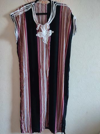 Robe d'été rayée, orientale, légère taille unique