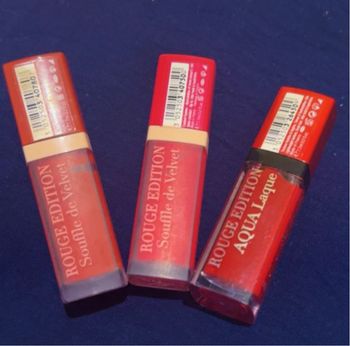 Lot de 3 rouges à lèvres bourjois
