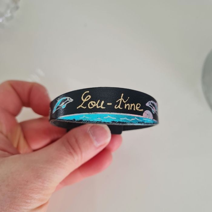 Bracelet cuir dauphins - photo numéro 3