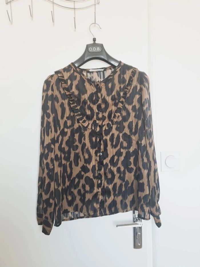 Chemisier imprimé léopard - Taille S Mango