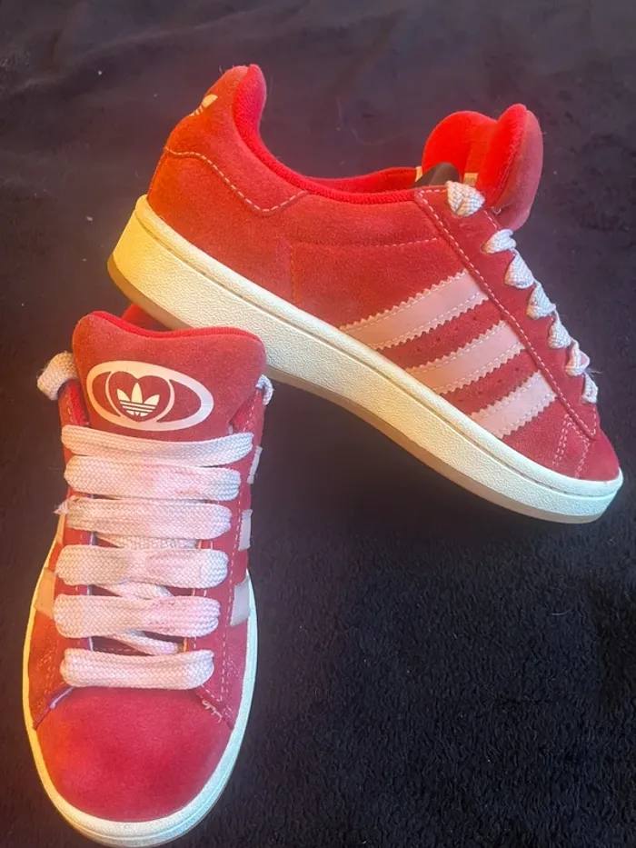 Adidas Campus 00s Model better scarlet clear pink cloud White taille 36 2/3 - photo numéro 4