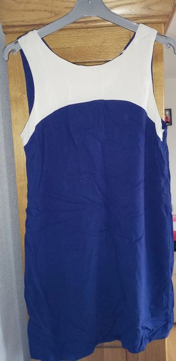 Robe Camaieu Taille 44 Bleu et beige en viscose #Femme44