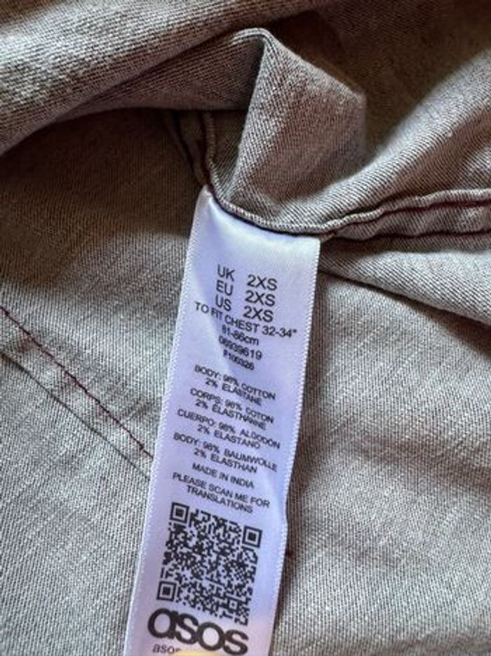 Chemise manches longues Asos à carreaux bordeaux et marine - photo numéro 4
