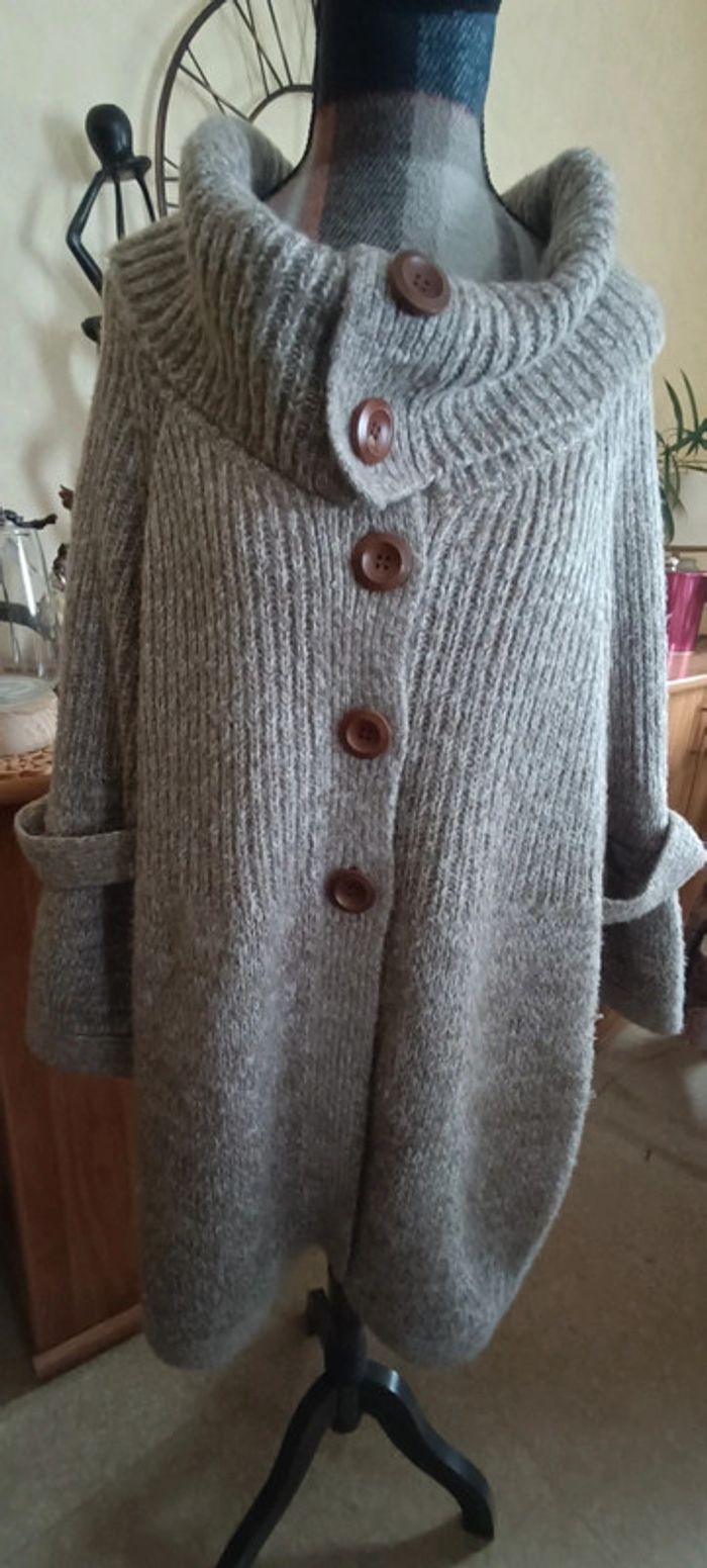 Gilet chaud marron - photo numéro 2