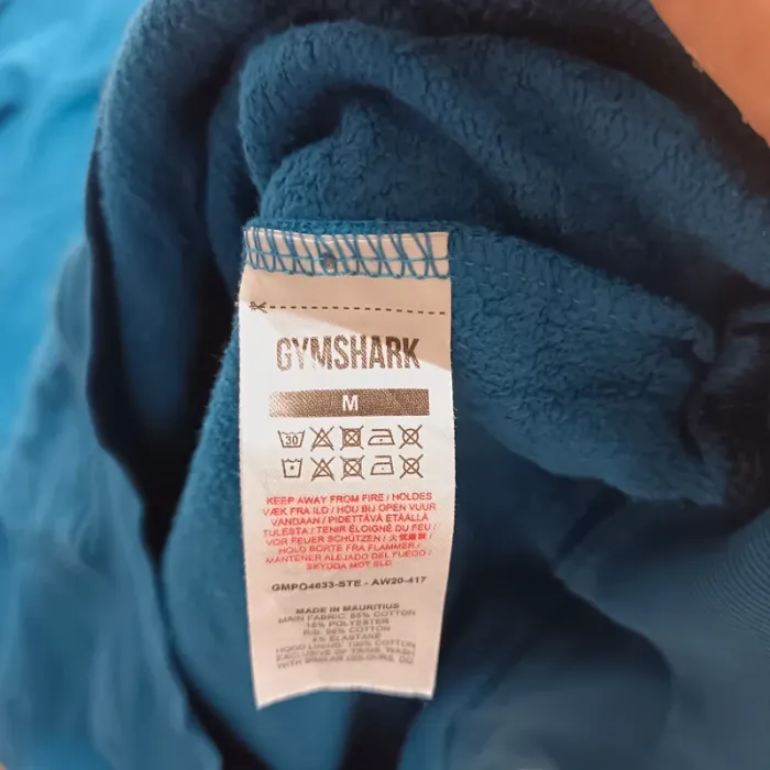Hauts gymshark homme sweat capuche M bleu - photo numéro 5