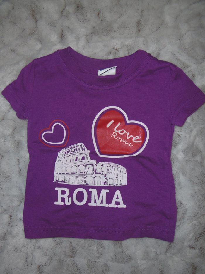 tee-shirt Roma violet 1 à 2 ans