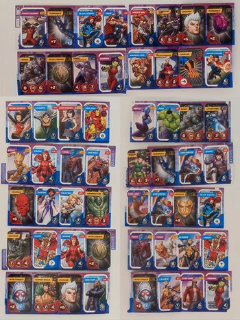 Lot 56 cartes / Marvel × Leclerc - Gratuit / Free