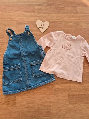 Robe et tee shirt 9 mois