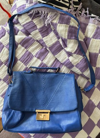 Sac bowling bandoulière bleu