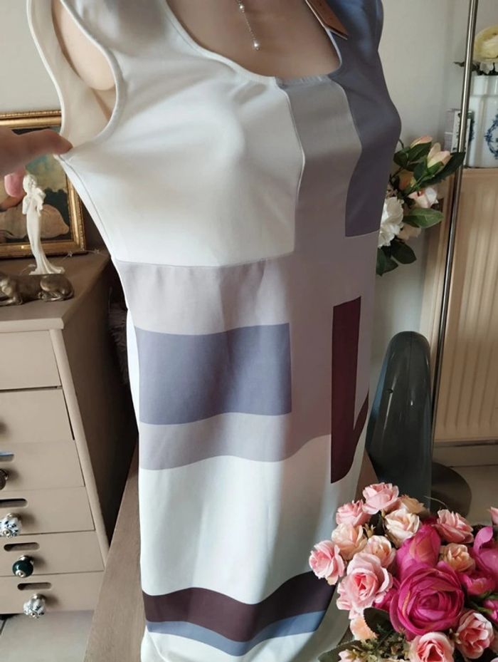 🌿Robe Tricolore Style Rétro Graphique Tendency T34/36🌿 - photo numéro 11