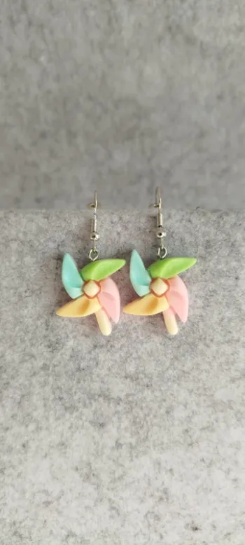 🍄 Boucles d’oreilles moulin à vent