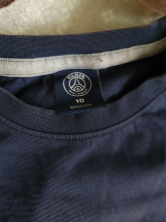 T-shirt bleu manches courtes Paris saint germain - photo numéro 2
