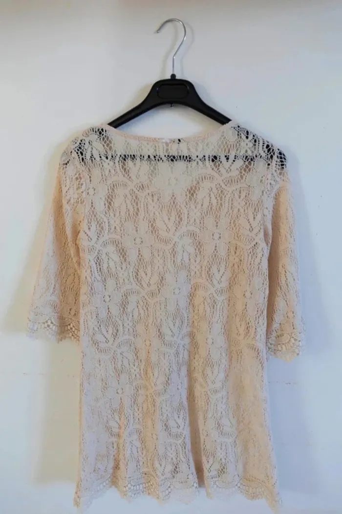 C49 robe maille beige S - photo numéro 2