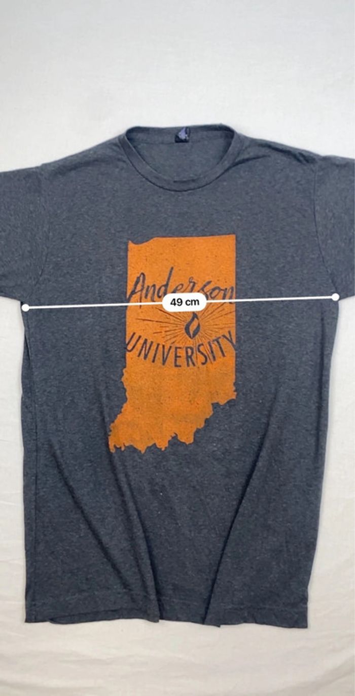 T-shirt imprimé sport USA, homme, M, été, Gris, , collège, université, Anderson - photo numéro 3
