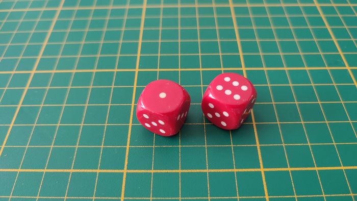 Lot x2 dé en l'état Cluedo miro-meccano pièce détachée jeu de société #E26