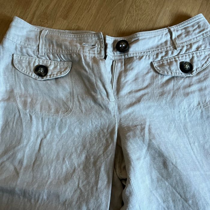 Pantalon femme taille 40 mi lin - photo numéro 2