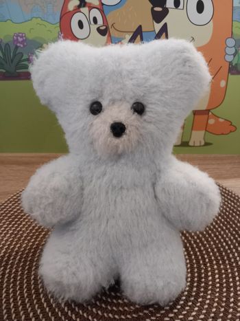 Peluche ours bleu betella vintage 24cm 