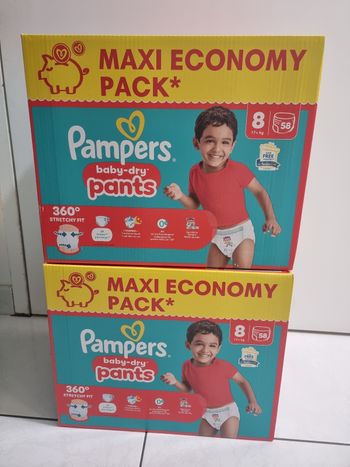 116 Couches taille 8 pampers pants