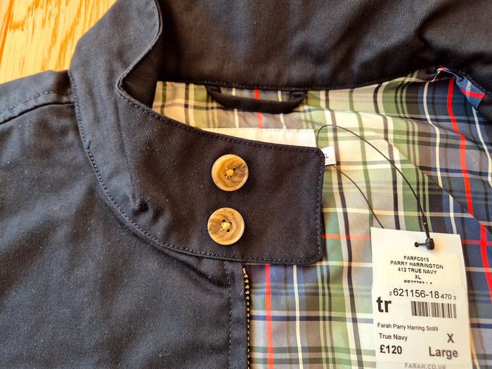 Veste Harrington "Farah" Bleu Marine Taille XL neuf sous blister. - photo numéro 11