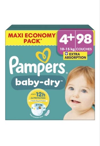 Couches Pampers baby-dry taille 4+