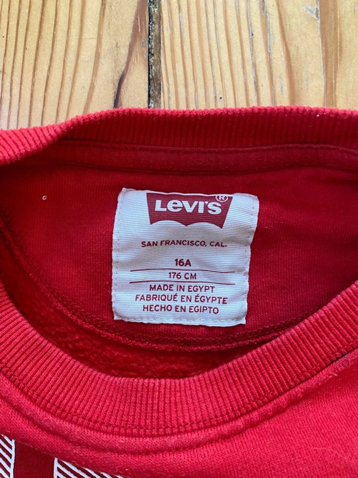 Sweat shirt Levi’s rouge, XXS / XS / 16 ans - photo numéro 2