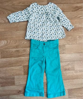 Joli ensemble fille 18-24mois frais de saison vertbaudet tao