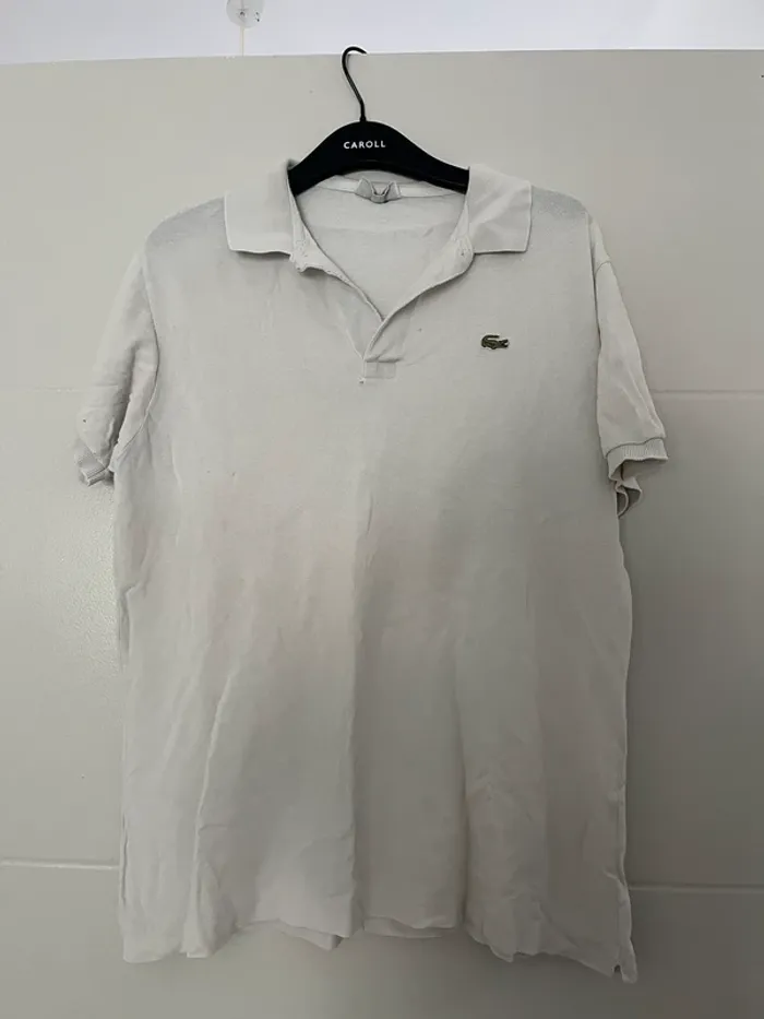 Polo Lacoste blanc en coton taille S - photo numéro 2