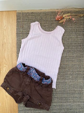 Ensemble short + débardeur fille 3 ans