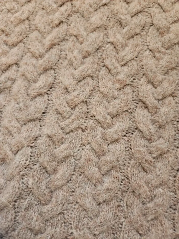 Pull col roulé beige - photo numéro 3