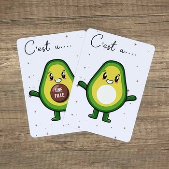 10 Cartes à gratter annonce sexe de bébé - baby reveal