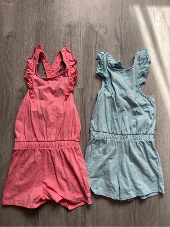 Lot de 2 combishorts fille rose et bleue 6 ans orchestra
