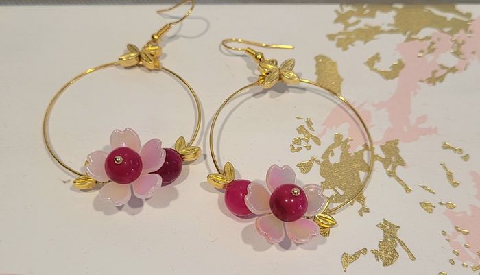 Boucles d'oreilles artisanales neuves