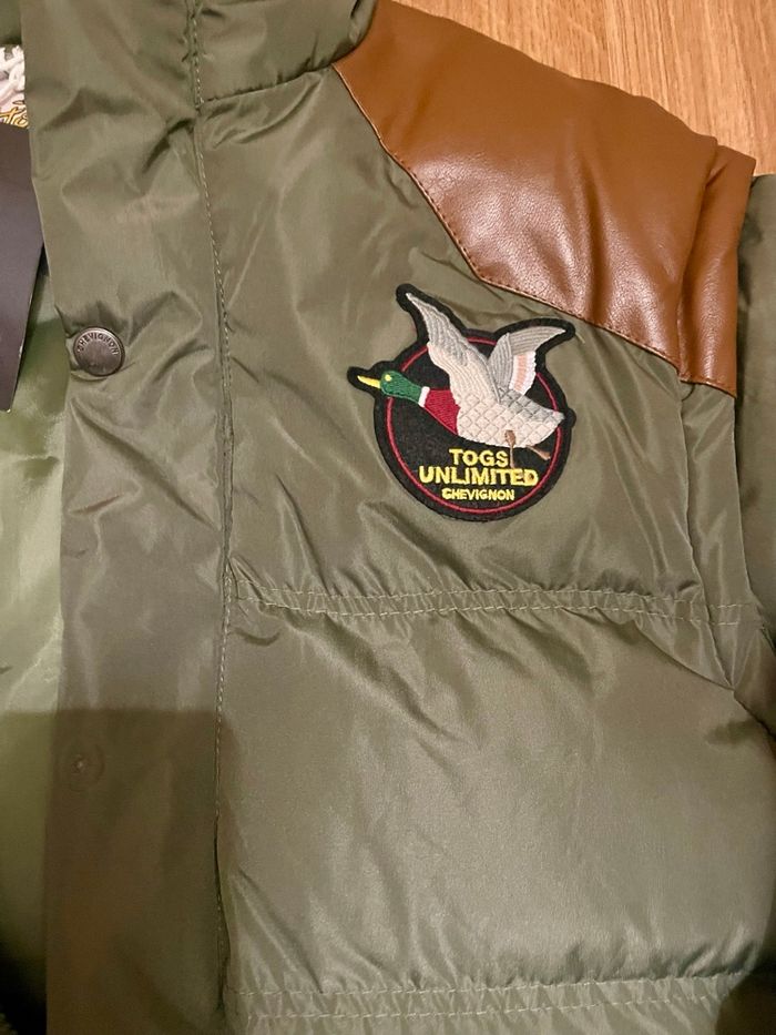 Doudoune chevignon homme kaki togs taille XL   Neuf avec étiquette - photo numéro 4