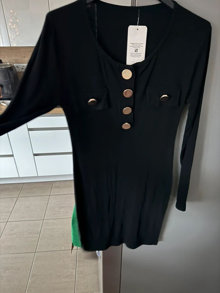 Robe noire côtelée - photo numéro 2