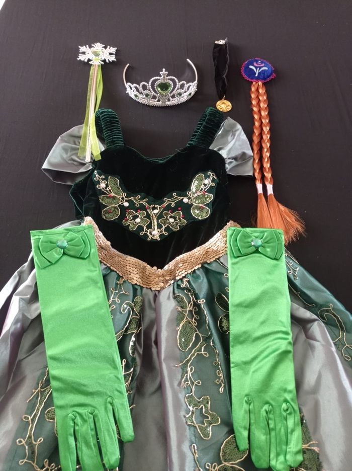 Déguisement robe princesse Anna et accessoires 5ans - photo numéro 5