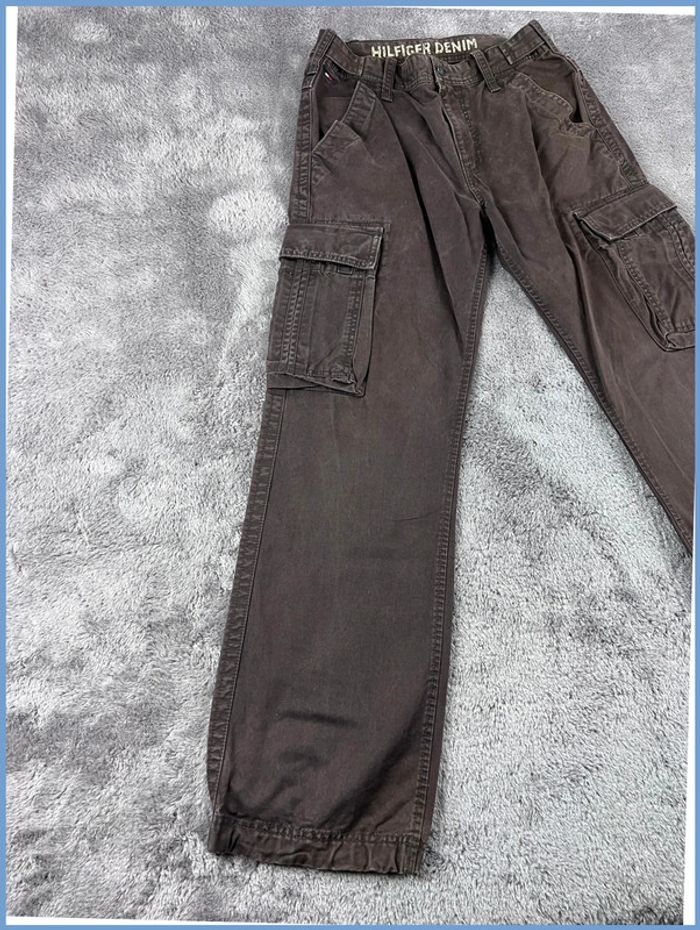 Pantalon large cargo Vintage Tommy Hilfiger Marron Taille W31 - photo numéro 12