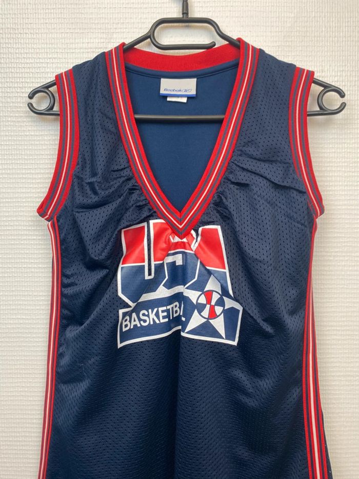 Maillot basket USA Reebok vintage femme bleu Marine M (311) - photo numéro 3