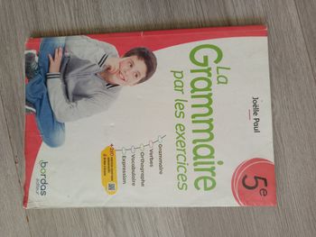 Cahier d'exercices grammaire 5eme