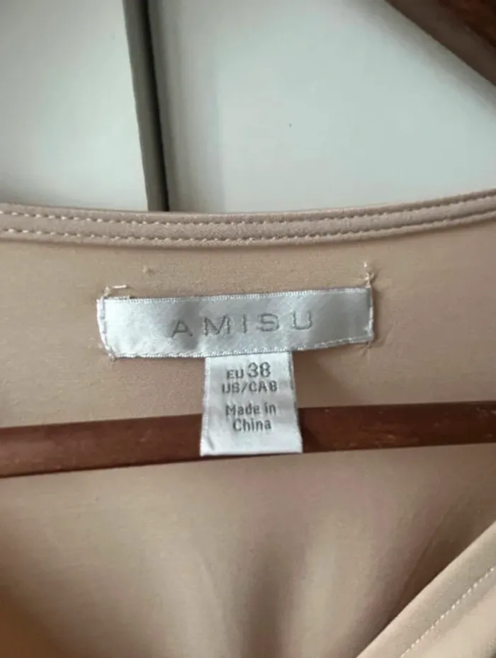 Robe moulante beige – Amisu – Taille M - photo numéro 3
