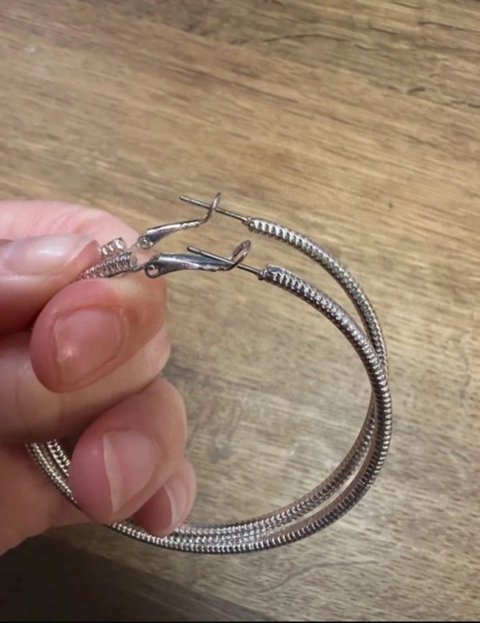 Boucle d’oreilles créole argent - photo numéro 4