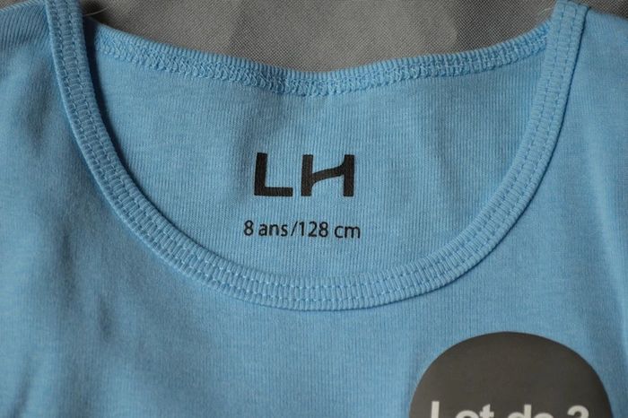 3 débardeurs Lh bleu clair et blanc taille 8 ans / 128 cm - photo numéro 3