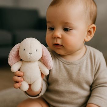 Peluche lapin mignon