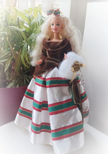 Barbie mattel poupée mannequin doll spécial édition vert green happy holiday 1994 gala vtg