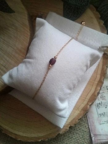 Bracelet en tourmaline rose