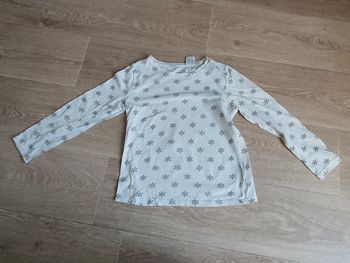 Tee-shirt blanc motifs flocons taille 6 ans la redoute