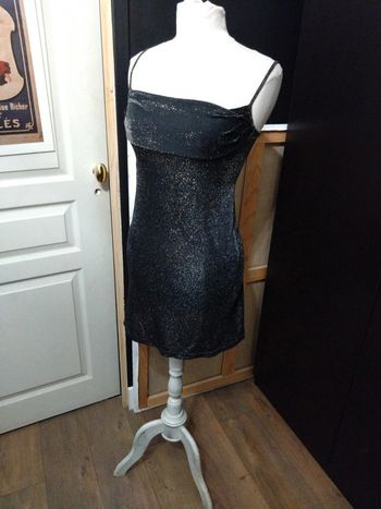 Robe de soirée noire pailletée t 36