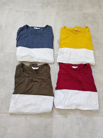 Lot de 4 tee short manches longues allaitement