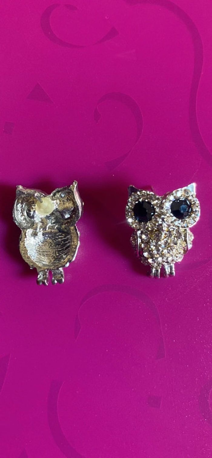 Boucle d’oreille fantaisie hiboux - photo numéro 6