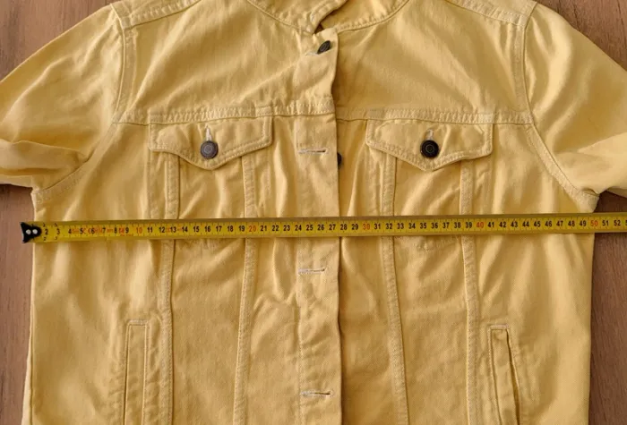 Veste en jean jaune Kiabi Taille 38 - photo numéro 9