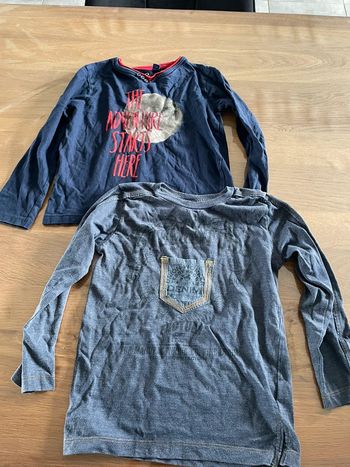 Tee shirt lot de 2 manches longues 6 ans